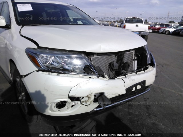 5N1AR2MNXFC642739 - 2015 NISSAN PATHFINDER S/SV/SL/PLATINUM WHITE photo 6