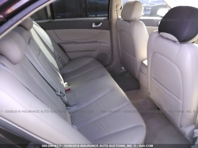 5NPEU46FX6H026906 - 2006 HYUNDAI SONATA GLS/LX BURGUNDY photo 8