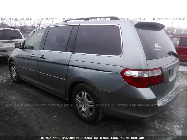 5FNRL38745B106543 - 2005 HONDA ODYSSEY EXL GRAY photo 3