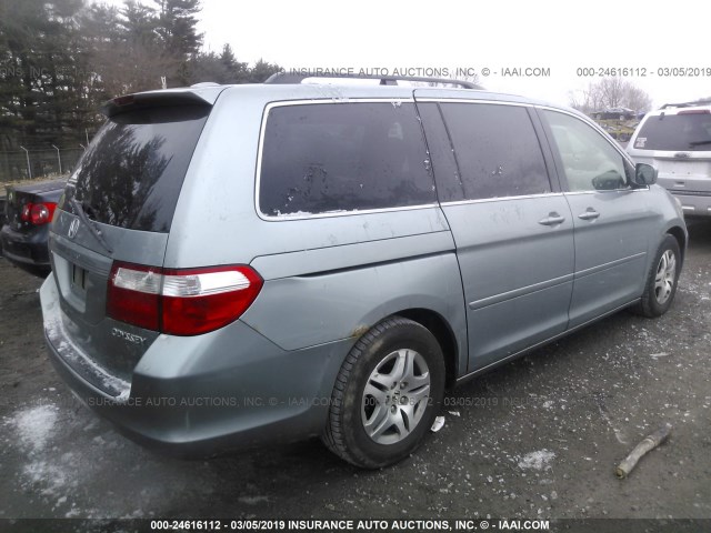 5FNRL38745B106543 - 2005 HONDA ODYSSEY EXL GRAY photo 4