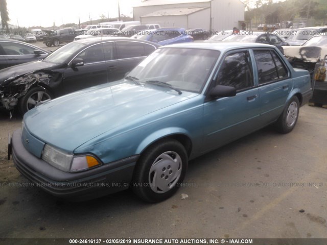 1G1JC5447R7194660 - 1994 CHEVROLET CAVALIER VL/RS BLUE photo 2