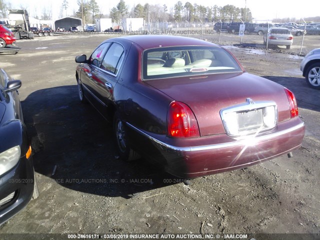 1LNHM83W9YY787755 - 2000 LINCOLN TOWN CAR CARTIER BURGUNDY photo 3