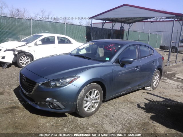 3MZBM1V76GM250730 - 2016 MAZDA 3 TOURING BLUE photo 2