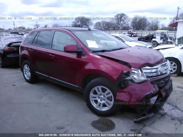 2FMDK38C18BB11142 - 2008 FORD EDGE SEL RED photo 1