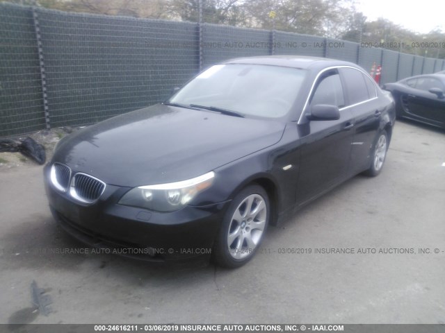 WBANE53517CW67077 - 2007 BMW 525 I BLACK photo 2