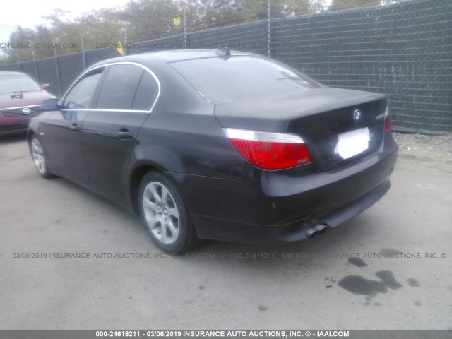 WBANE53517CW67077 - 2007 BMW 525 I BLACK photo 3