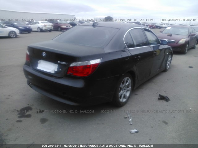 WBANE53517CW67077 - 2007 BMW 525 I BLACK photo 4