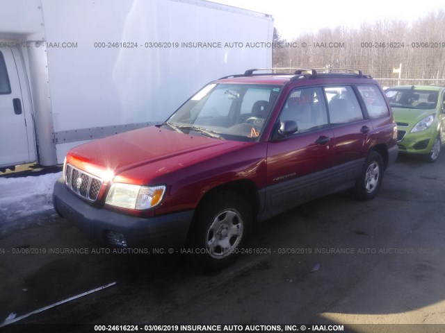 JF1SF63562H700102 - 2002 SUBARU FORESTER L RED photo 2