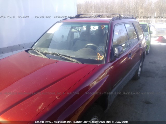 JF1SF63562H700102 - 2002 SUBARU FORESTER L RED photo 6