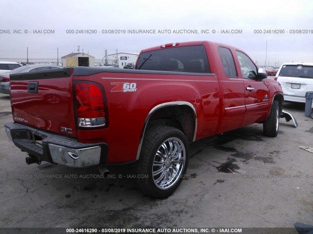 1GTR1VE00BZ119160 - 2011 GMC SIERRA C1500 SLE RED photo 4