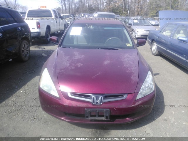 1HGCM66374A057982 - 2004 HONDA ACCORD LX RED photo 6