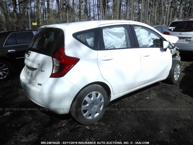 3N1CE2CPXFL419698 - 2015 NISSAN VERSA NOTE S/S PLUS/SV/SL/SR WHITE photo 4