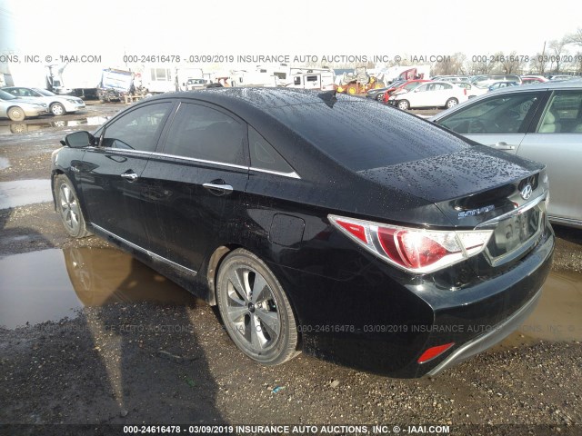 KMHEC4A48CA023350 - 2012 HYUNDAI SONATA HYBRID BLACK photo 3