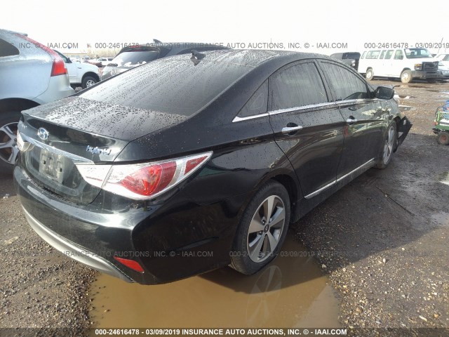 KMHEC4A48CA023350 - 2012 HYUNDAI SONATA HYBRID BLACK photo 4