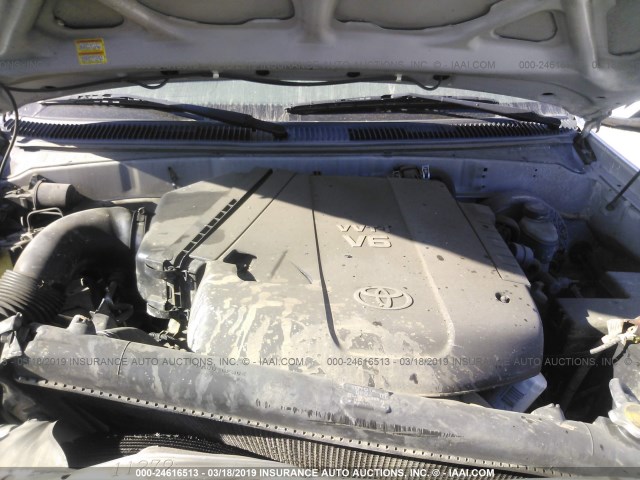 5TBRU34126S478595 - 2006 TOYOTA TUNDRA ACCESS CAB SR5 GRAY photo 10