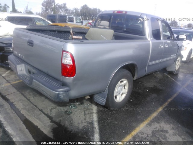 5TBRU34126S478595 - 2006 TOYOTA TUNDRA ACCESS CAB SR5 GRAY photo 4