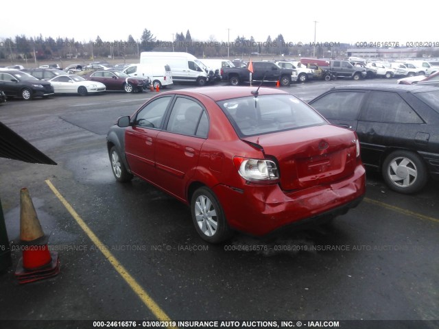 KNADH4A31B6929279 - 2011 KIA RIO LX/SX ORANGE photo 3