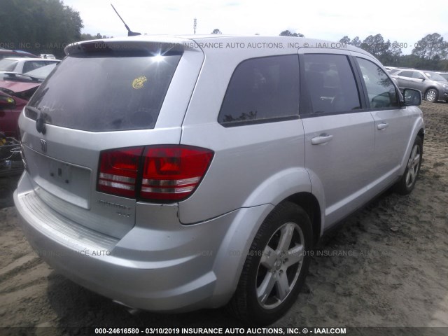 3D4GH57V09T598034 - 2009 DODGE JOURNEY SXT SILVER photo 4