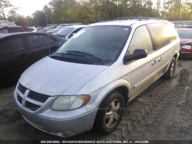 2D8GP44L75R242997 - 2005 DODGE GRAND CARAVAN SXT SILVER photo 2