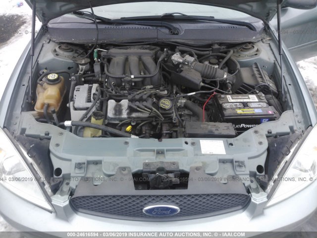 1FAFP53U27A206254 - 2007 FORD TAURUS SE Light Blue photo 10