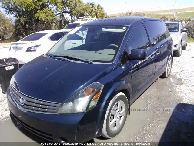 5N1BV28U99N102812 - 2009 NISSAN QUEST S/SE/SL BLUE photo 2