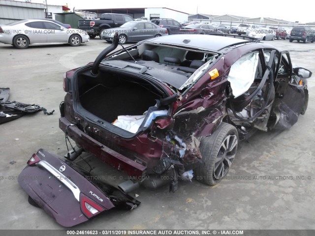 1N4AA6AP7HC422461 - 2017 NISSAN MAXIMA 3.5S/SV/SL/SR/PLAT MAROON photo 4