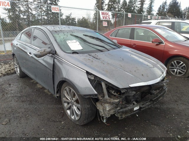 5NPEC4AC3DH555563 - 2013 HYUNDAI SONATA SE/LIMITED GRAY photo 1