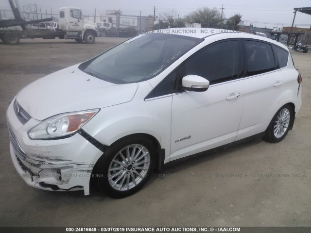 1FADP5BU5EL506929 - 2014 FORD C-MAX SEL WHITE photo 2