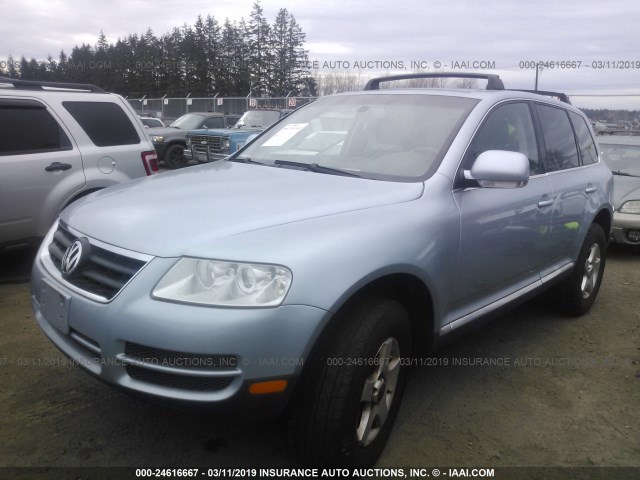 WVGBC67L14D008668 - 2004 VOLKSWAGEN TOUAREG 3.2 BLUE photo 2