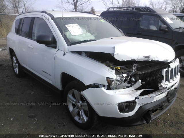 1C4NJCBA2GD743014 - 2016 JEEP COMPASS SPORT WHITE photo 1