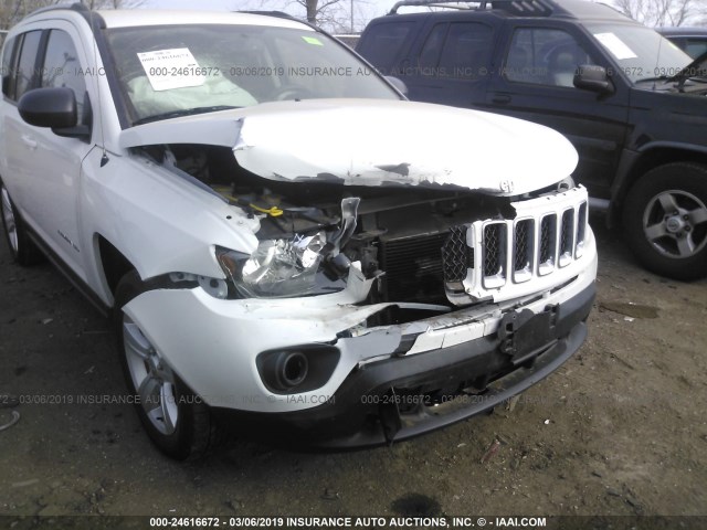 1C4NJCBA2GD743014 - 2016 JEEP COMPASS SPORT WHITE photo 6