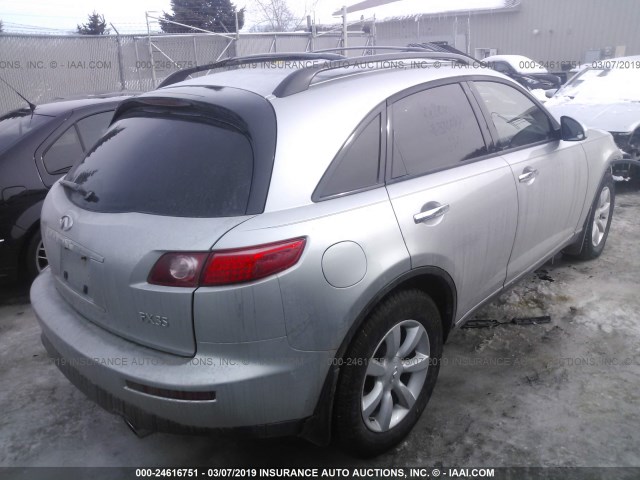 JNRAS08W93X204489 - 2003 INFINITI FX35 SILVER photo 4