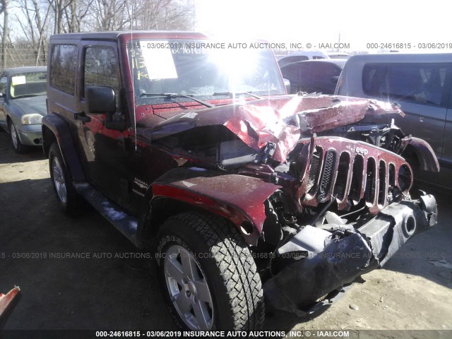 1J4FA541X7L130118 - 2007 JEEP WRANGLER SAHARA MAROON photo 1