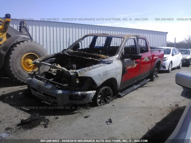 1C6RR7YT2GS268865 - 2016 RAM 1500 REBEL წითელი ფოტო 2