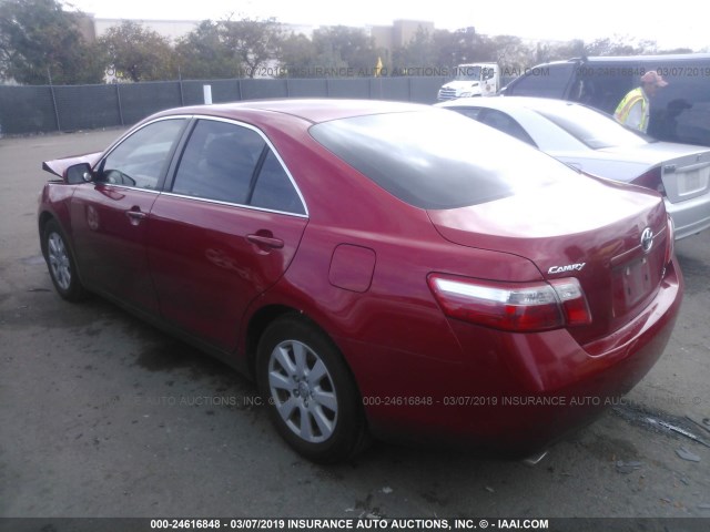 4T1BK46K88U071160 - 2008 TOYOTA CAMRY LE/XLE/SE RED photo 3