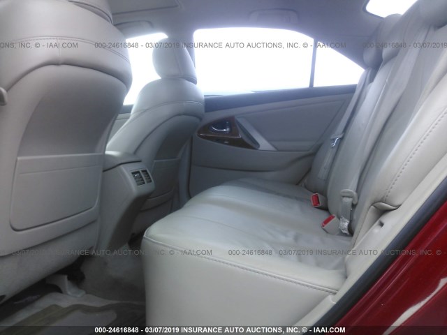 4T1BK46K88U071160 - 2008 TOYOTA CAMRY LE/XLE/SE RED photo 8