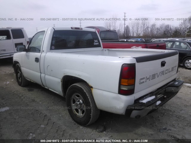 1GCEC14W11Z167675 - 2001 CHEVROLET SILVERADO C1500 WHITE photo 3