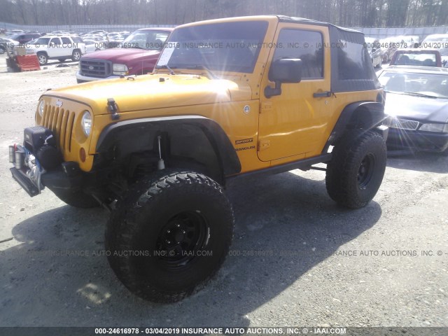 1C4AJWAG9DL560278 - 2013 JEEP WRANGLER SPORT ORANGE photo 2