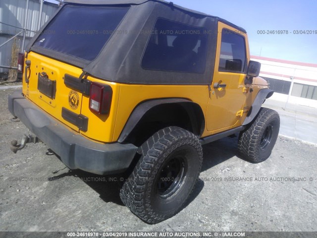 1C4AJWAG9DL560278 - 2013 JEEP WRANGLER SPORT ORANGE photo 4