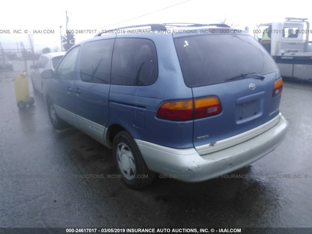 4T3ZF13C7WU026911 - 1998 TOYOTA SIENNA LE/XLE Light Blue photo 3
