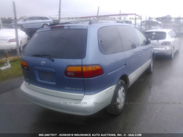 4T3ZF13C7WU026911 - 1998 TOYOTA SIENNA LE/XLE Light Blue photo 4