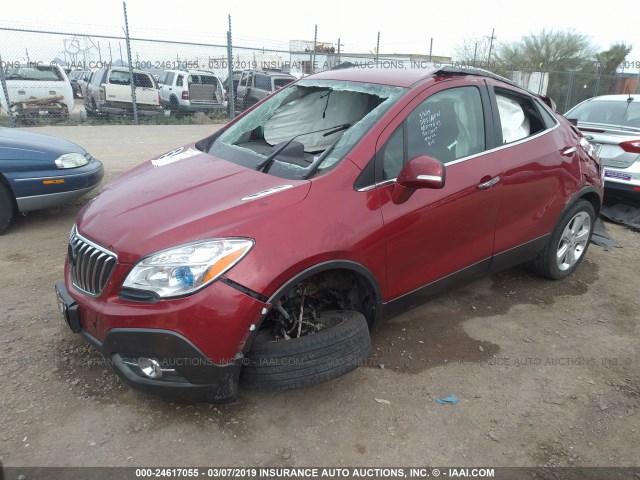 KL4CJBSB9FB040122 - 2015 BUICK ENCORE CONVENIENCE RED photo 2