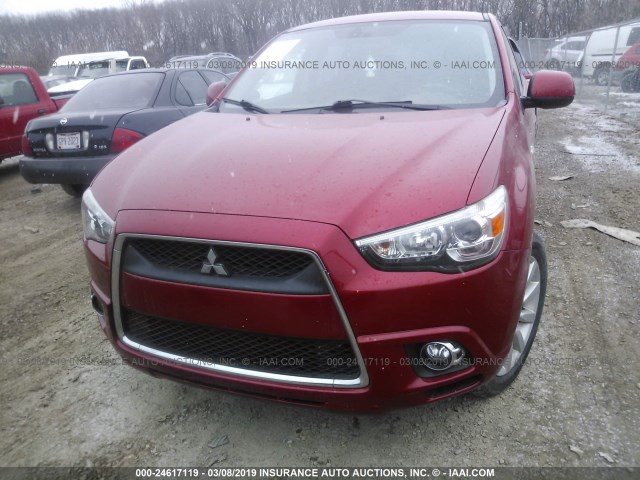 JA4AR4AU6BZ015601 - 2011 MITSUBISHI OUTLANDER SPORT SE RED photo 6