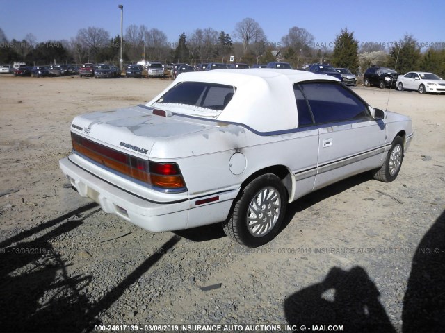 1C3EU4535RF291078 - 1994 CHRYSLER LEBARON GTC/LX WHITE photo 4