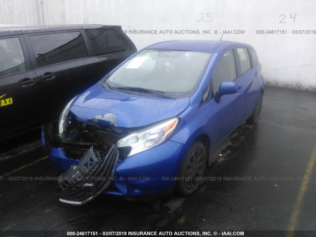 3N1CE2CP8EL365719 - 2014 NISSAN VERSA NOTE S/S PLUS/SV/SL BLUE photo 2