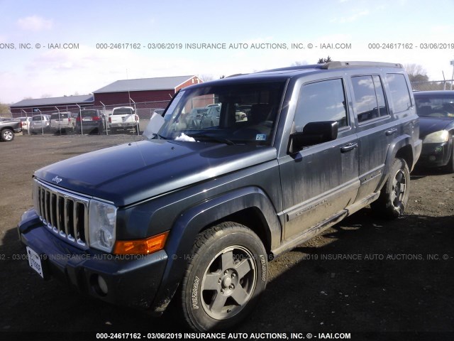 1J8HG48K58C106409 - 2008 JEEP COMMANDER SPORT BLUE photo 2