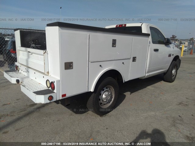 3C7WD5AT3CG318976 - 2012 DODGE RAM 2500 ST WHITE photo 4