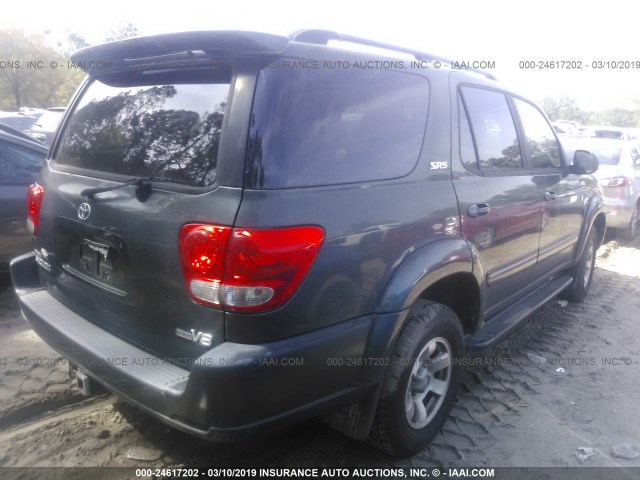 5TDZT34A56S282161 - 2006 TOYOTA SEQUOIA SR5 GREEN photo 4