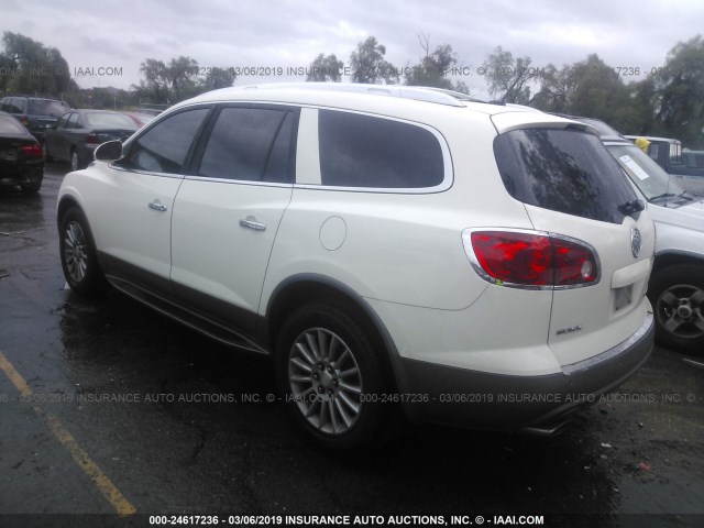 5GAER23D49J217503 - 2009 BUICK ENCLAVE CXL WHITE photo 3