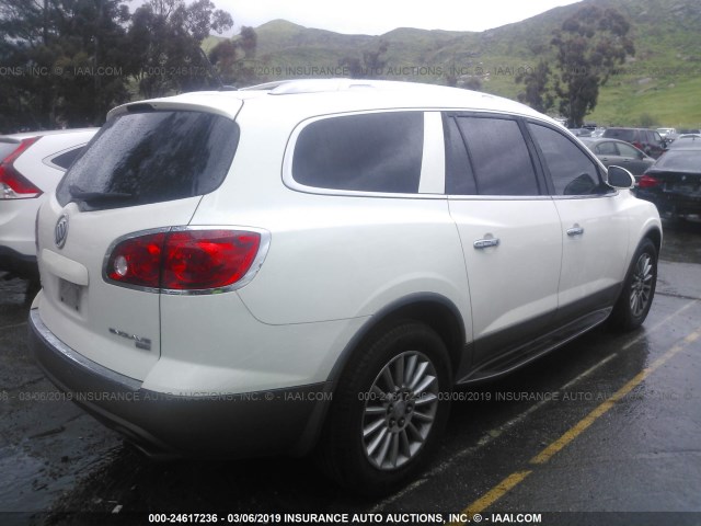 5GAER23D49J217503 - 2009 BUICK ENCLAVE CXL WHITE photo 4